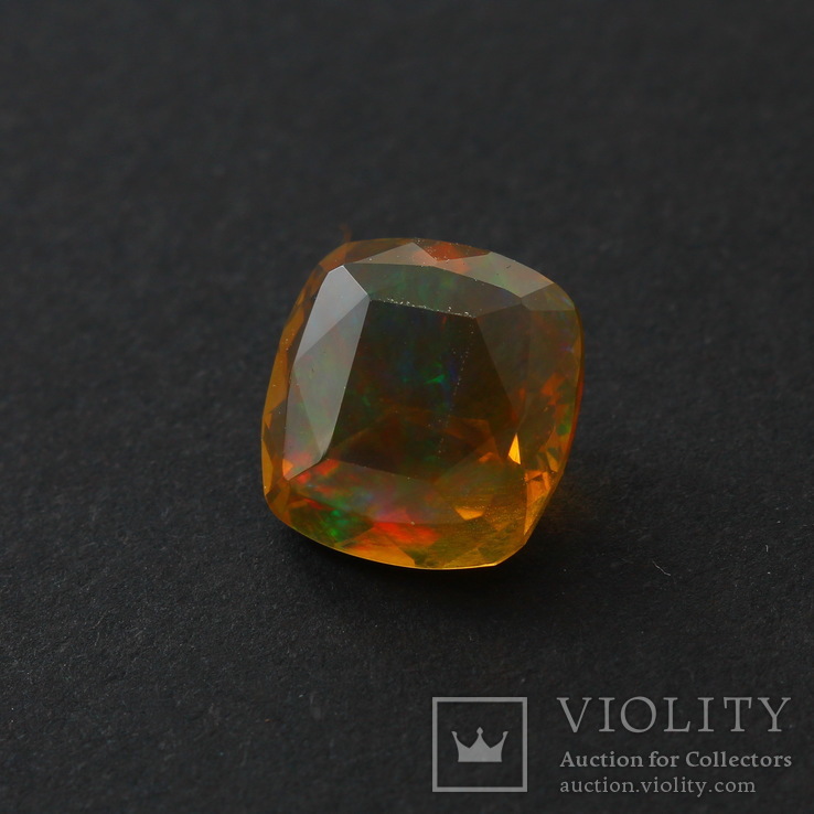 Эфиопский огненный опал AAA 4.08ct 11x11.4mm, фото №3