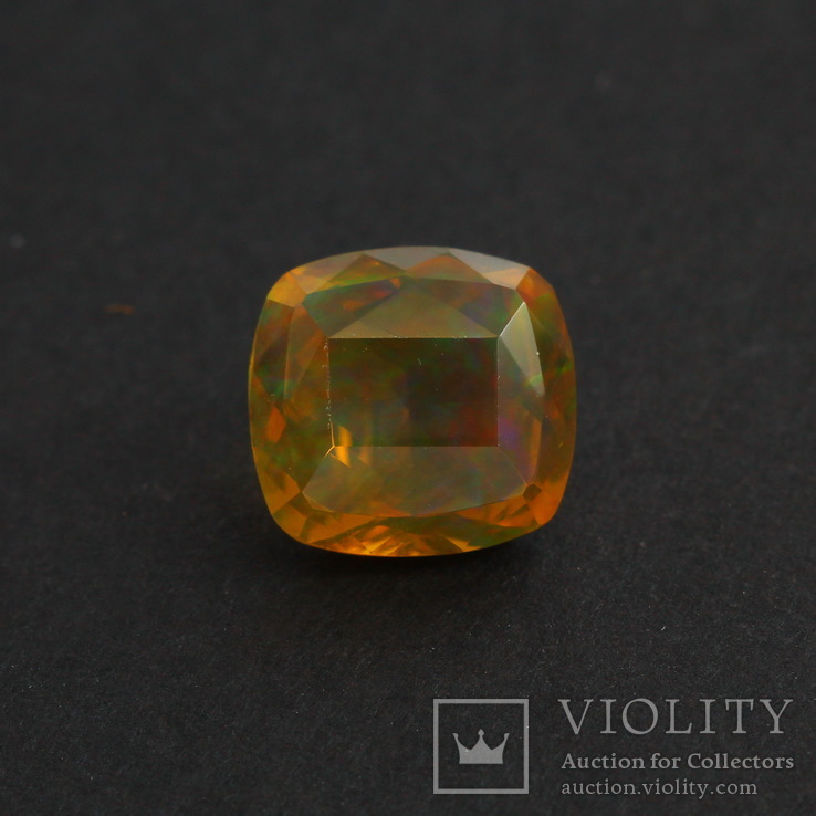 Эфиопский огненный опал AAA 4.08ct 11x11.4mm, фото №7