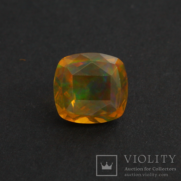 Эфиопский огненный опал AAA 4.08ct 11x11.4mm, фото №8