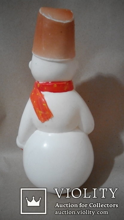 Снеговик с метлой 25см игрушка СССР, фото №3