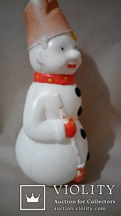 Снеговик с метлой 25см игрушка СССР, фото №5