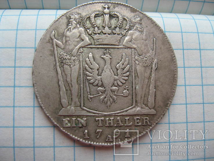 Германия Пруссия 1 талер 1791 года, фото №2
