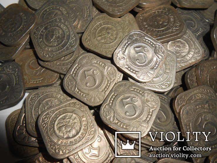 10 шт Монет Голландских Антилов 5центов 1960е, фото №8