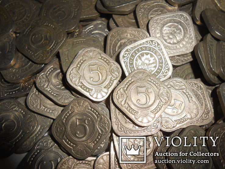 10 шт Монет Голландских Антилов 5центов 1960е, фото №13