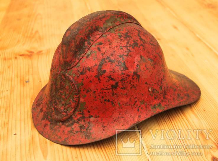 Каска шлем пожарного СССР с подшлемом, фото №2