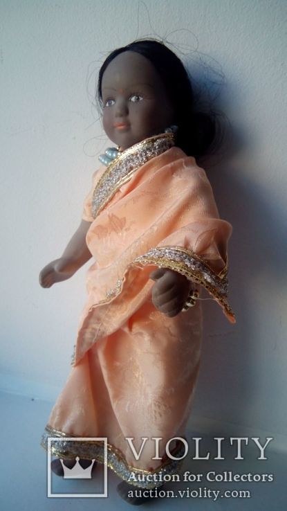 Кукла этническая полностью фарфоровая в национальном Индианка Европа, фото №5