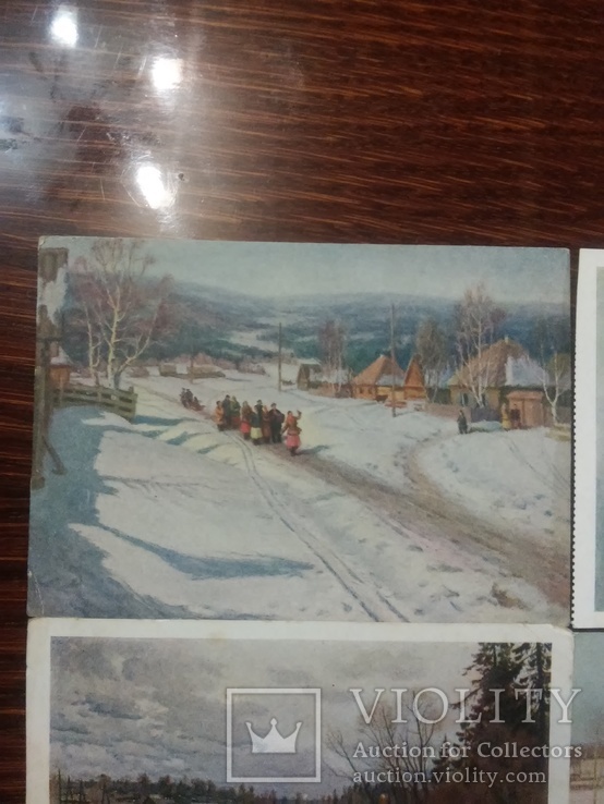 4 почтовых карточек 1951-1956 годов, фото №3