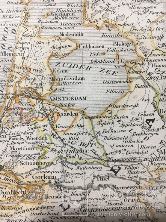 Карта Бельгія, Нідерланди, Люксембург. 1849р. (лист 245*300), фото №2