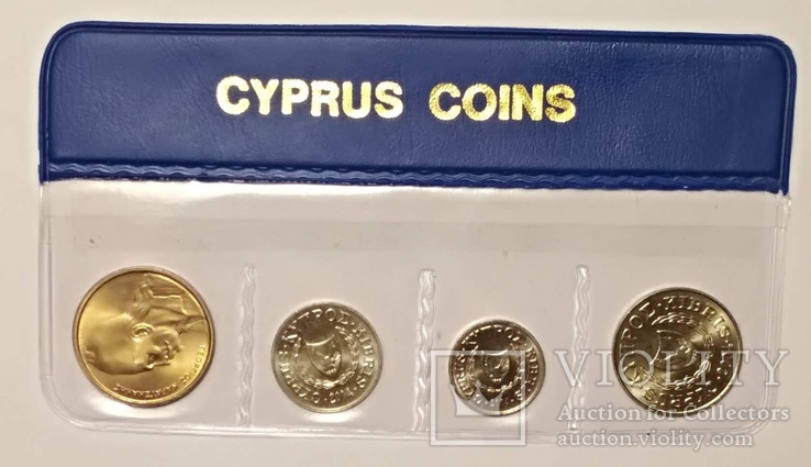 Монеты Кипра в упаковке UNC, фото №2