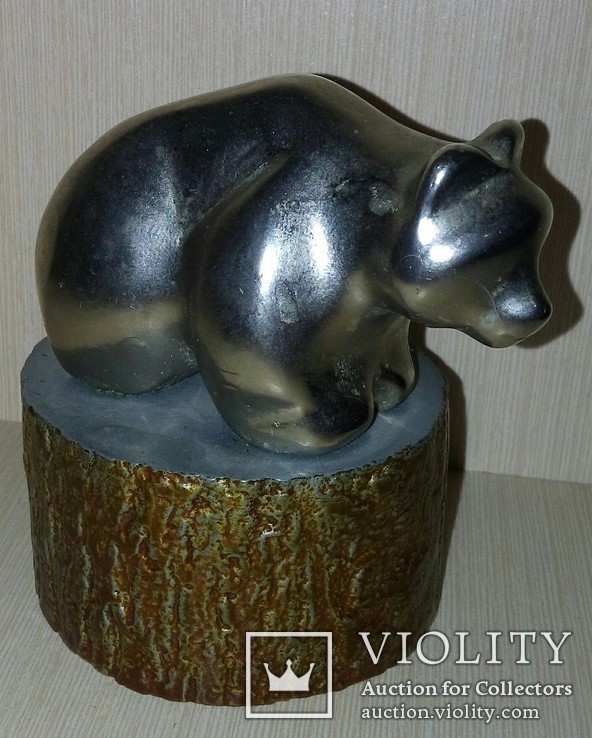 Статуэтка Медвеженок на пне., фото №2