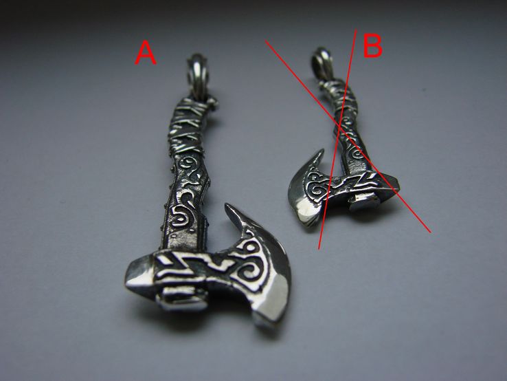 (A) Zawieszenie amulet w kształcie topora bojowego wikingów (słowian, celtów)., numer zdjęcia 6