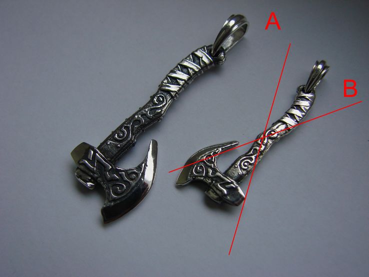 (A) Zawieszenie amulet w kształcie topora bojowego wikingów (słowian, celtów)., numer zdjęcia 8