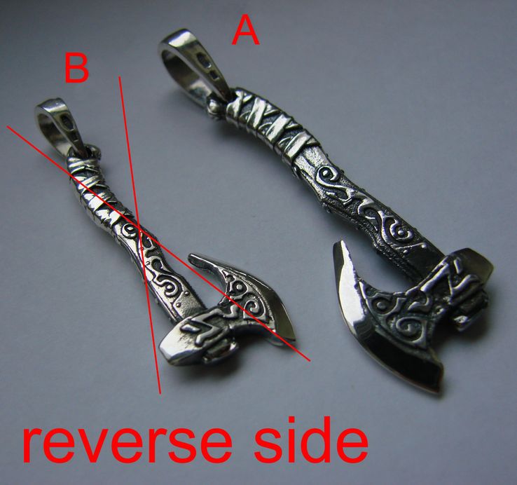 (A) Zawieszenie amulet w kształcie topora bojowego wikingów (słowian, celtów)., numer zdjęcia 11