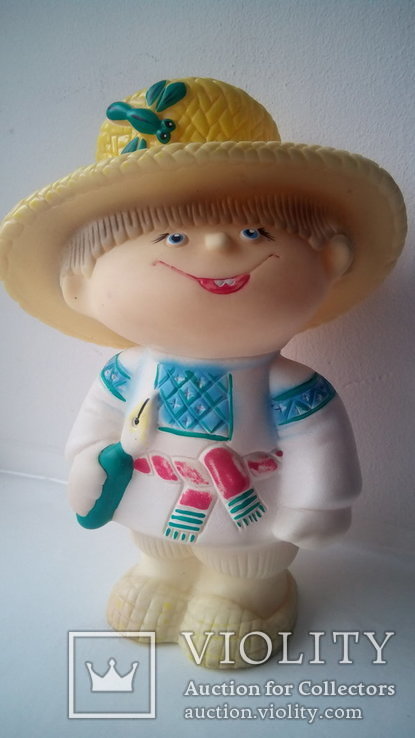 Doll Ukrainian lad in a straw hat and bast shoes Horizon of the USSR, photo number 10