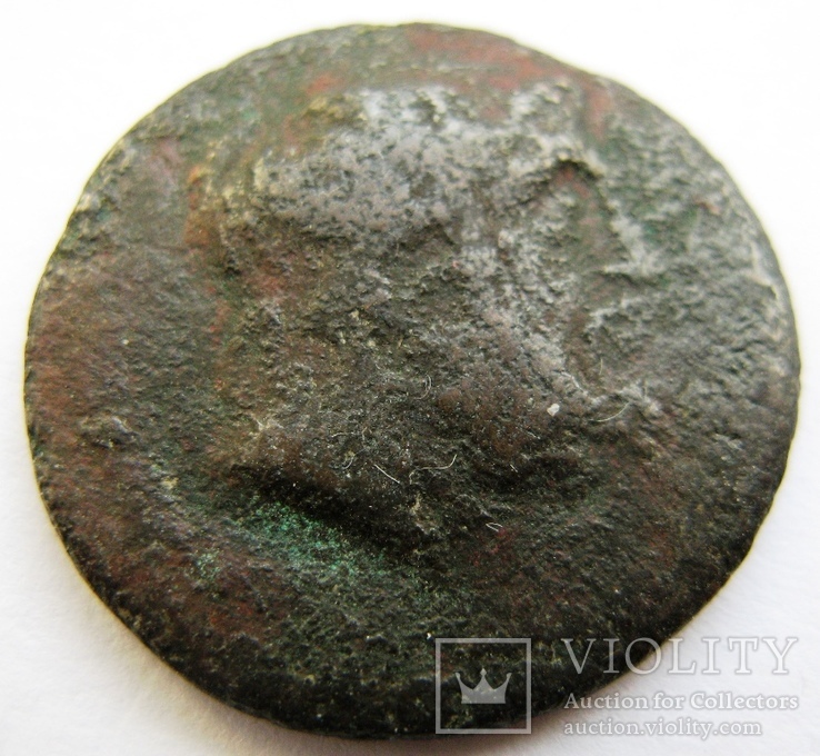 Медная монета Древней Греции, "Лошадь вправо" ок. 200 г. до н.э.