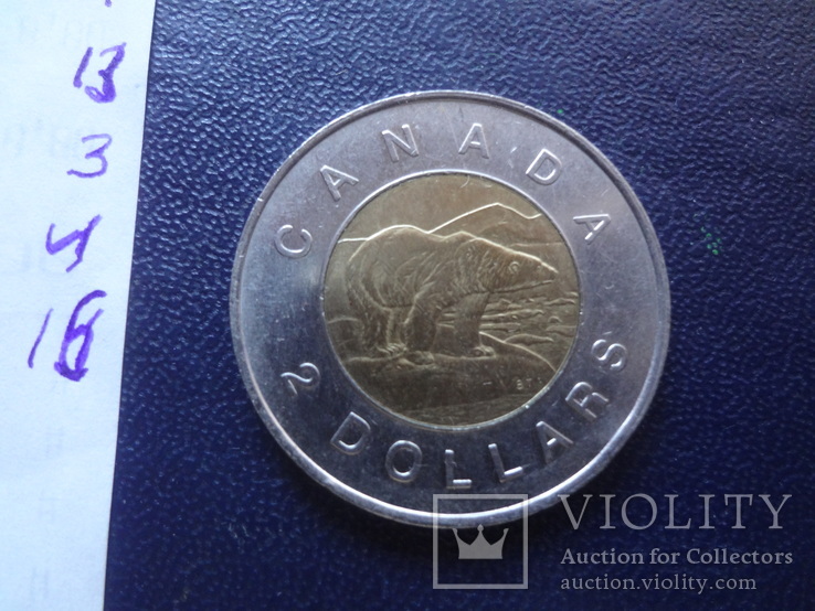2 доллара  1996  Канада  (3.4.16)~, фото №4