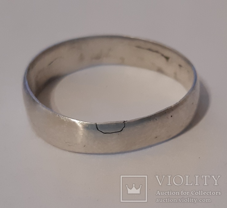 Серебряное самодельное царское кольцо, фото №3