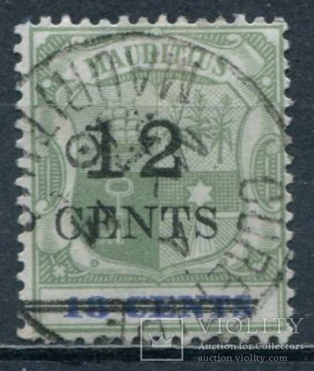 1902 Великобритания Колонии Маврикий переоценка 12 на 184с