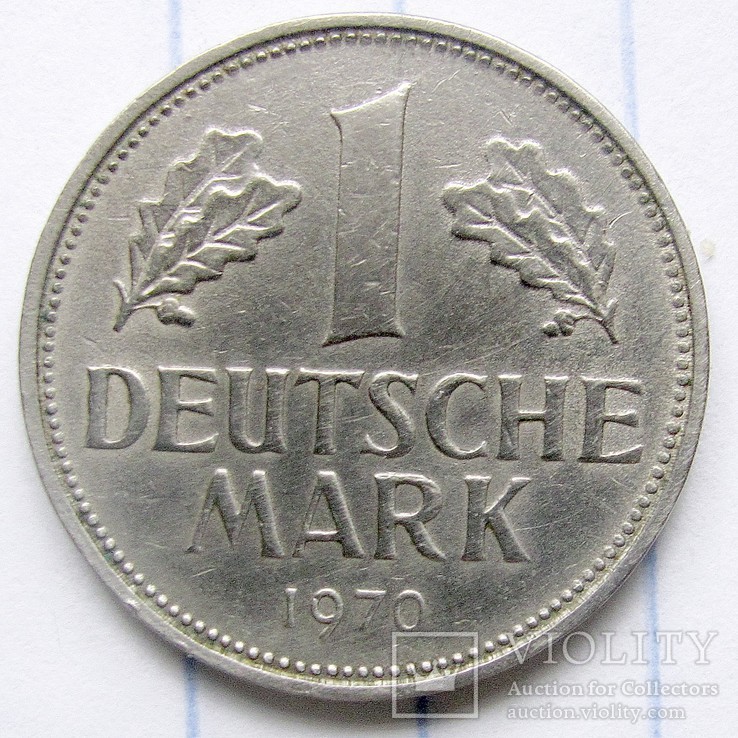 Монета 1 Deutsche Mark 1970 Германия, фото №3