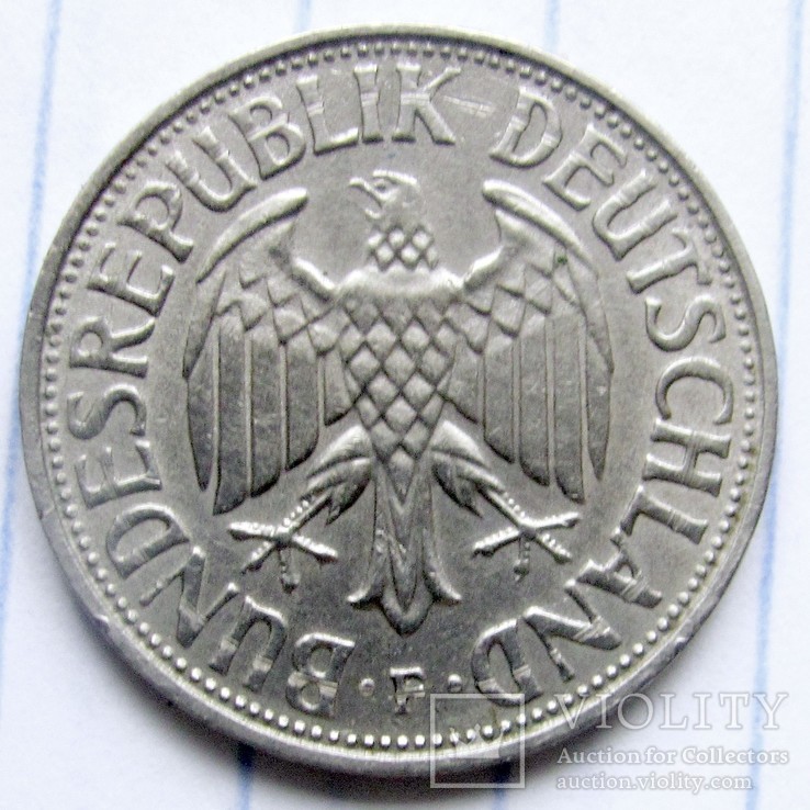 Монета 1 Deutsche Mark 1970 Германия, фото №4