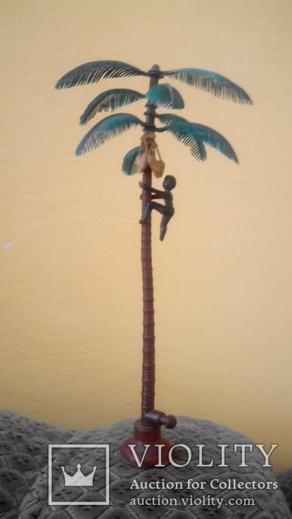 Сувенир пальма с негритенком и бананами СССР, фото №3