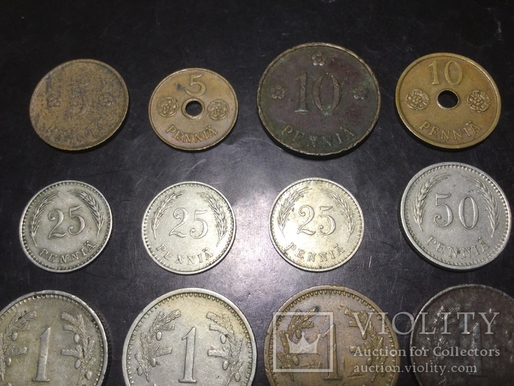 Финляндия 16 разных монет, фото №3