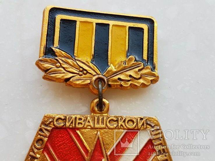 Знак СССР Ветеран Инзенской-Сивашской-Штеттинской дивизии, фото №5