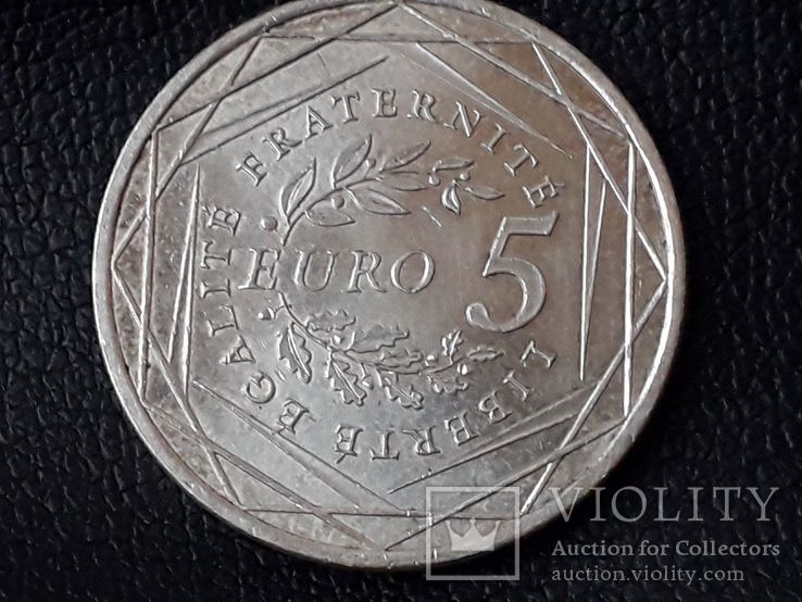 5 евро, 2008 год, Франция (сеятель), серебро 0.500, 10 грамм, фото №2
