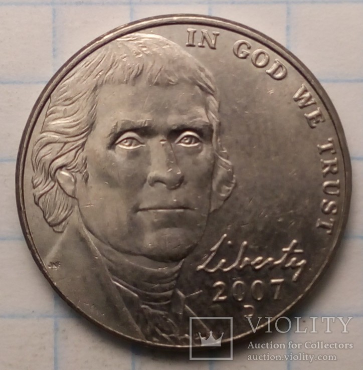 США 5 центов, 2007 год ( D ), фото №2