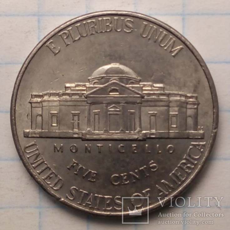 США 5 центов, 2006 год Отметка монетного двора: "P" - Филадельфия, фото №3