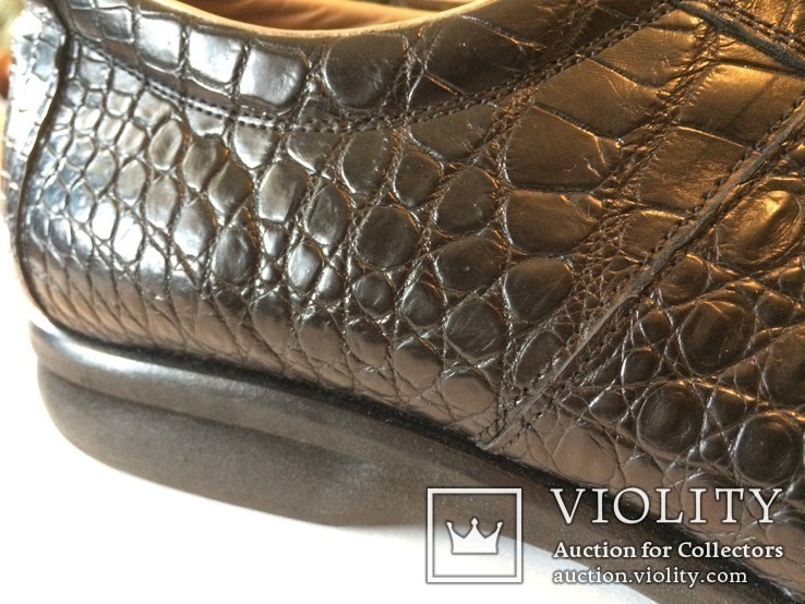 Туфли мужские из кожи крокодила, 45 размер, фото №5