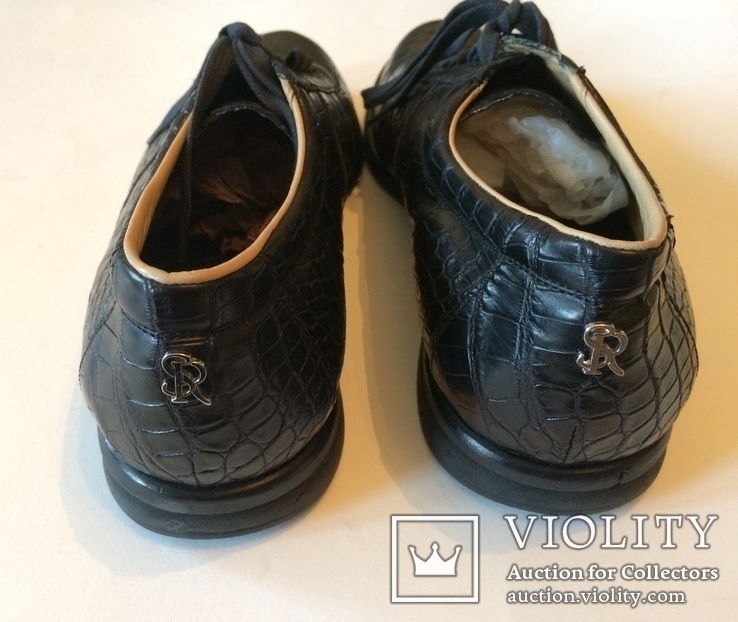 Туфли мужские из кожи крокодила, 45 размер, фото №8