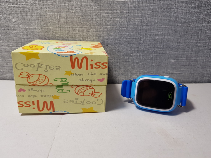 Детские часы с GPS трекером Q90 Blue Wi-Fi, photo number 2