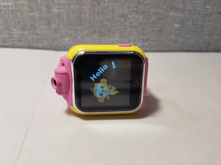 Детские телефон часы с GPS трекером, камерой Q200 Pink, фото №3