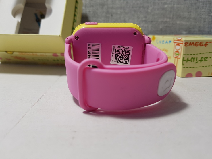 Детские телефон часы с GPS трекером, камерой Q200 Pink, фото №5