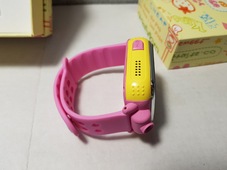 Детские телефон часы с GPS трекером, камерой Q200 Pink, фото №6