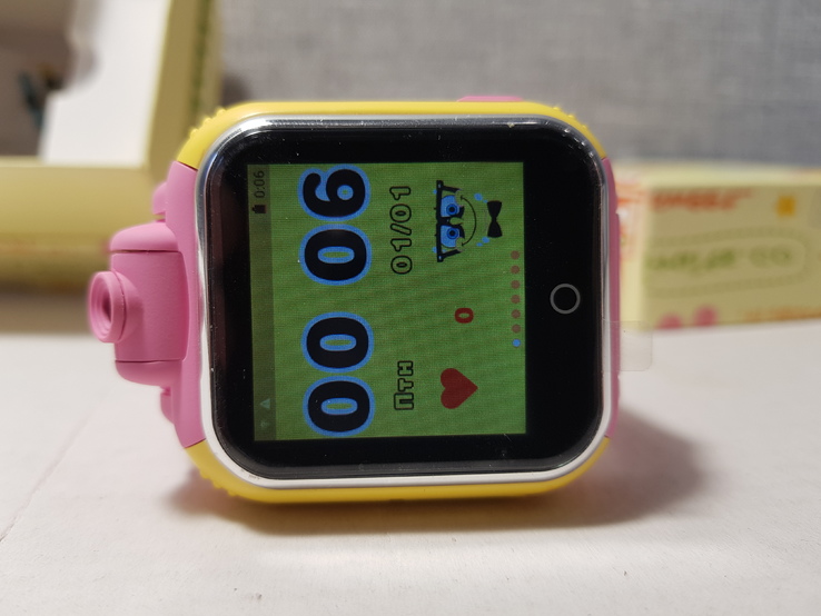 Детские телефон часы с GPS трекером, камерой Q200 Pink, фото №8