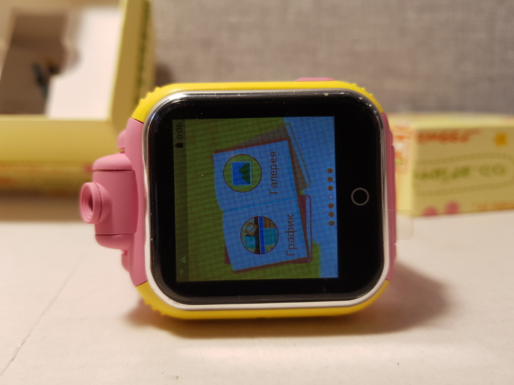 Детские телефон часы с GPS трекером, камерой Q200 Pink, фото №10
