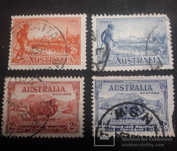 Марки Австралии 1934 года, фото №2