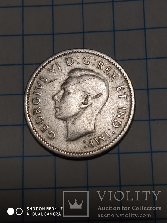 10 центов 1946 г. Канада, серебро, фото №2
