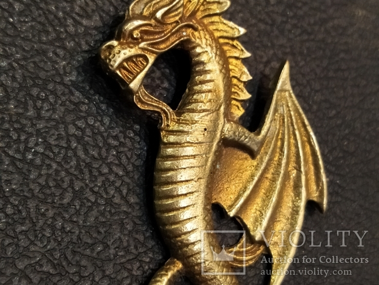 Дракон Восток коллекционная миниатюра брелок кулон бронза, фото №4