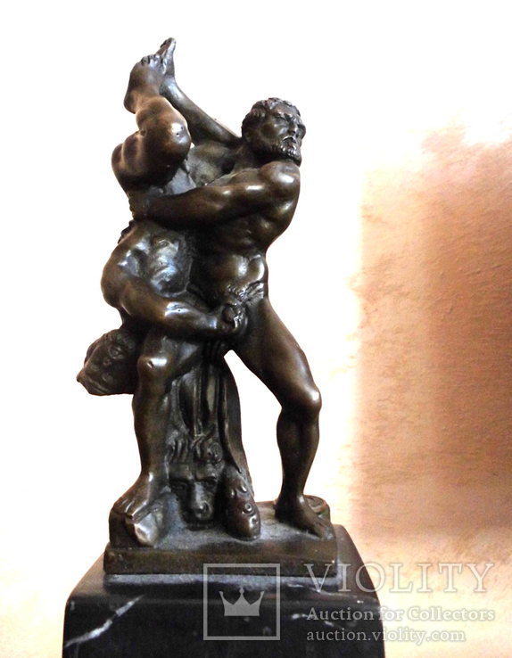 Статуэтка "Схватка Геркулеса с Диомедом". Бронза. Франция, фото №2