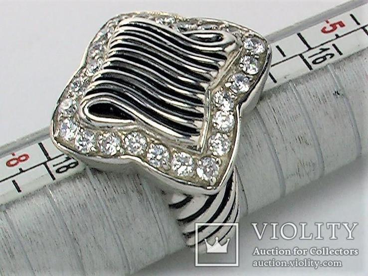 Кольцо перстень серебро 925 проба 10,37 грамма размер 17, фото №7