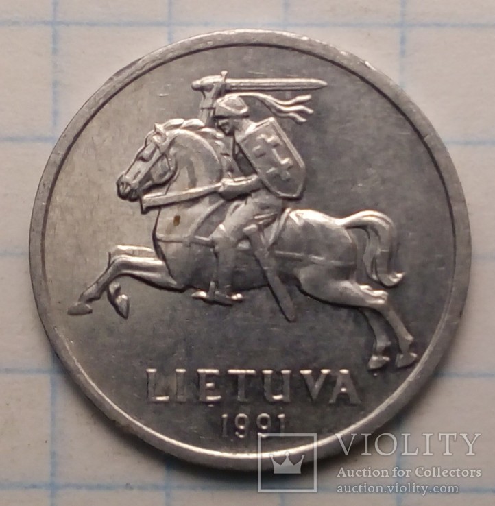 Литва 1 цент, 1991 год