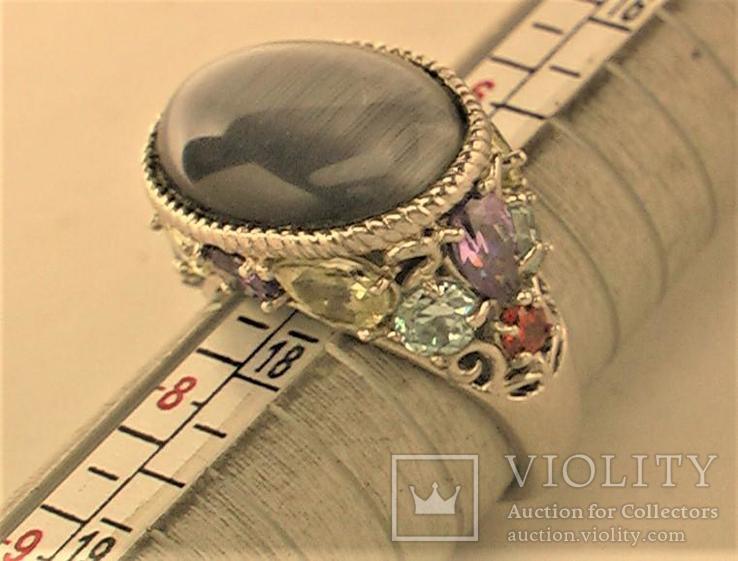 Кольцо перстень серебро 925 проба 17,5 размер авторская работа 8,37 грамма, фото №3
