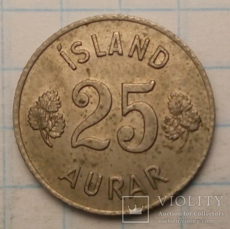 Исландия 25 эйре, 1951 год