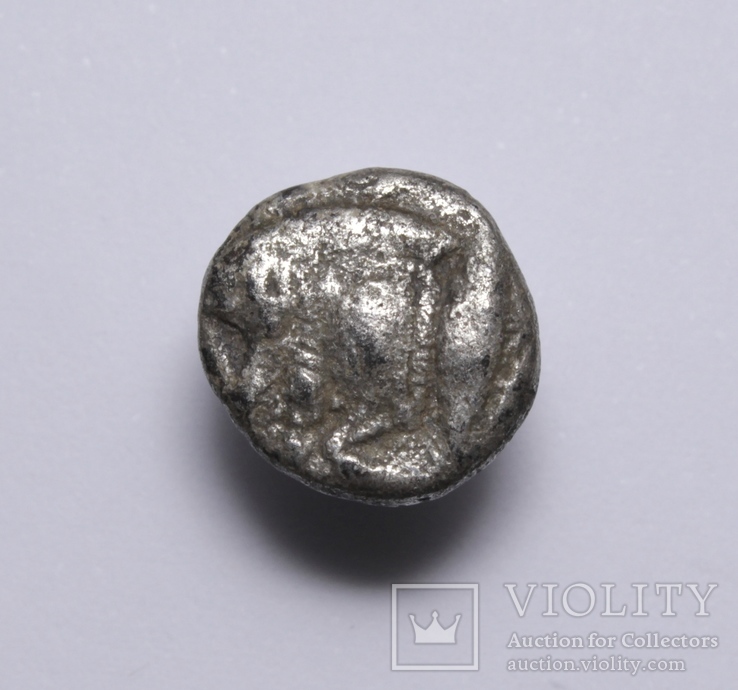 Місія, м.Кізік, срібний діобол, 450-400 до н.е., 1,3г., 11мм., фото №3