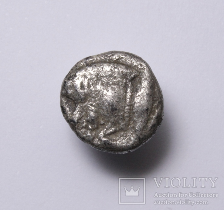 Місія, м.Кізік, срібний діобол, 450-400 до н.е., 1,3г., 11мм., фото №4