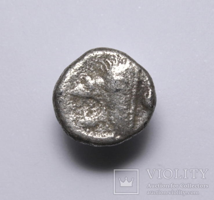 Місія, м.Кізік, срібний діобол, 450-400 до н.е., 1,3г., 11мм., фото №5