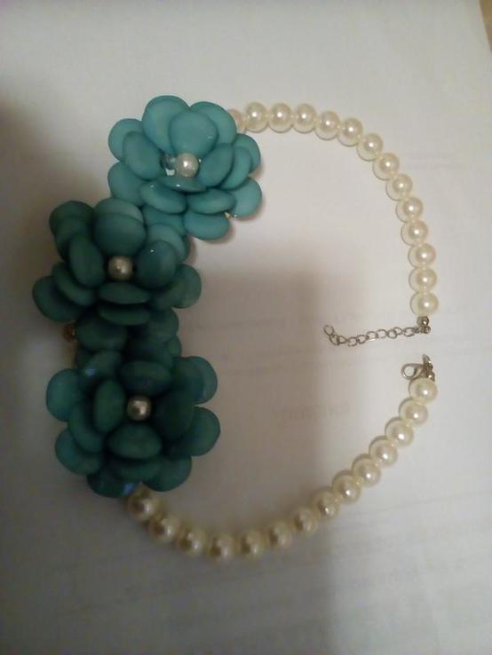 Жіноче ожерелье з квіточками, фото №3